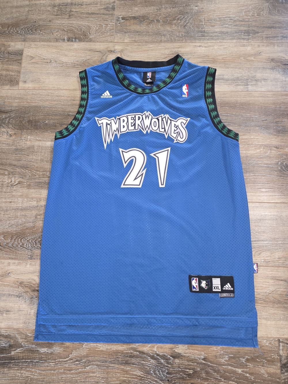 Kevin Garnett 2000s Adidas VTG Minnesota Timberwolves 21 Jersey 2XL NBA +2 Great